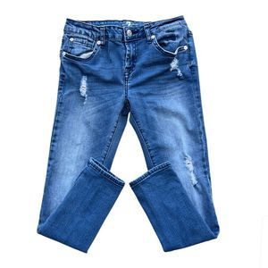 7 For All Mankind Girl’s Josefina Skinny Boyfriend Jeans. Medium-Blue. Girl’s 12